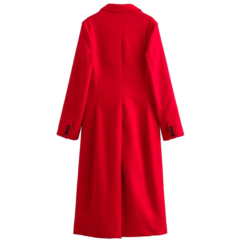 "Éclat de Noël" Manteau Rouge Élegant